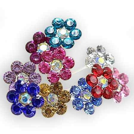 Шпилька цветок из страз Шпилька цветок из страз