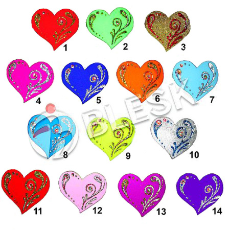 Заколка BLESK тканевая - сердечко