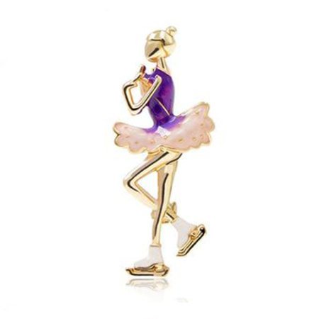 Брошь фигуристка