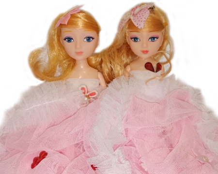 Кукла большая, розовый